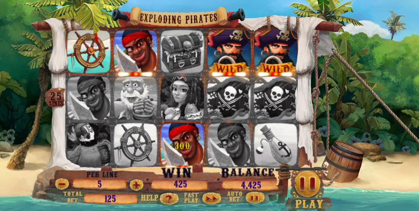 Exploding pirates casino game